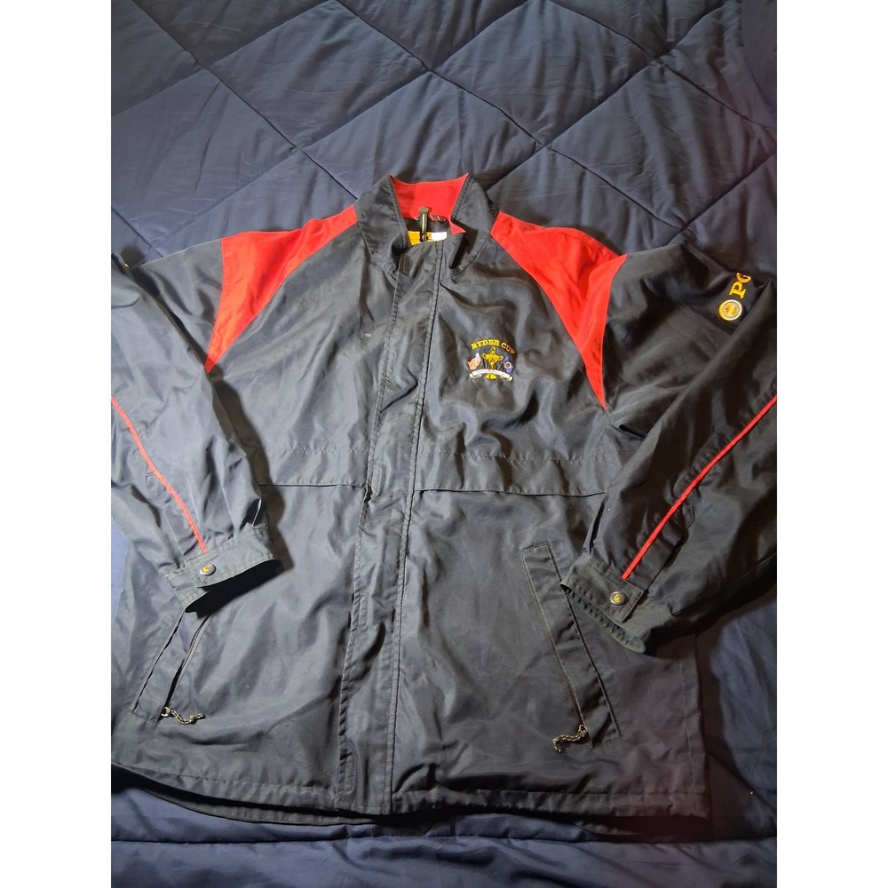 Cutter & Buck Mens 2008 Ryder‎ Cup Valhalla PGA Jacket Navy Red XL WeatherTec